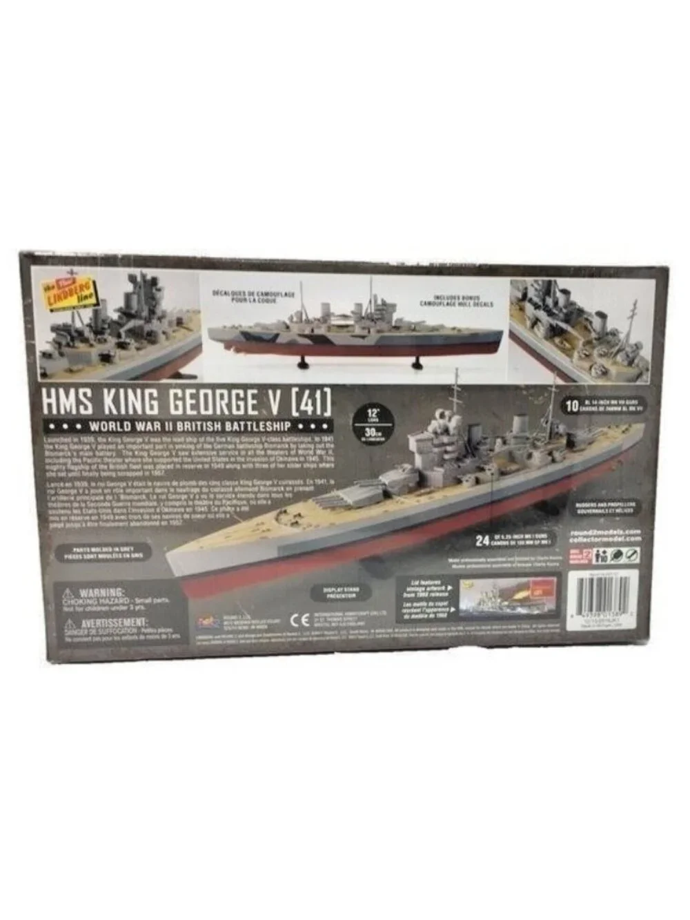 Model Kit Lindberg HMS King George V British Battleship 1:750 Ship HL477/12 NEW